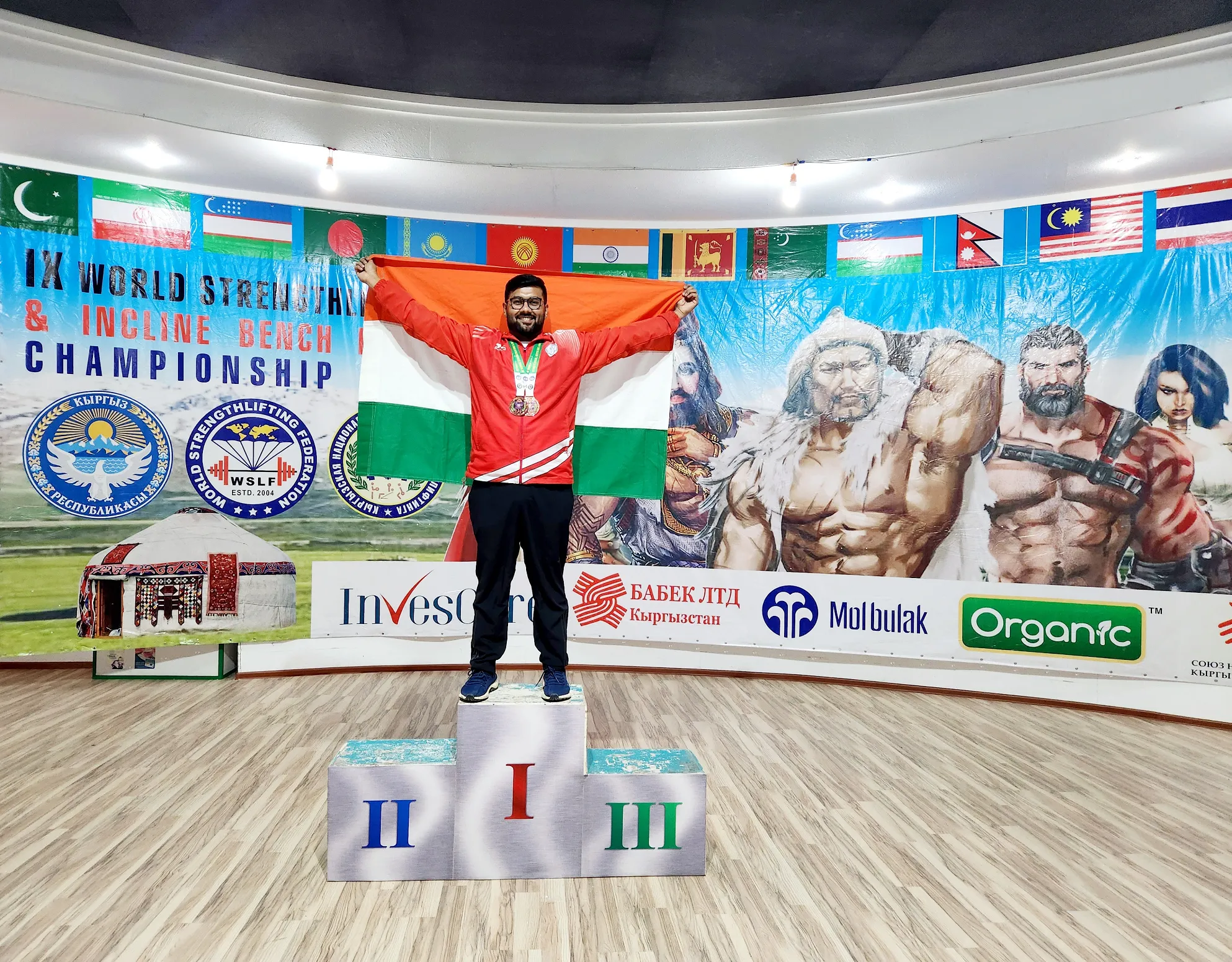 2 Bronze Medal in 9th World Strength Lifting Championship ,Kyrgyzstan